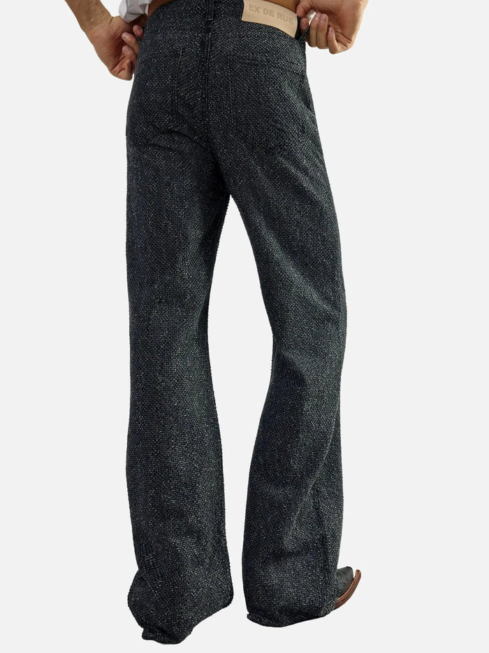 EX DE RUE Fray Black Denim Jean II – Black Denim, arka görünüm