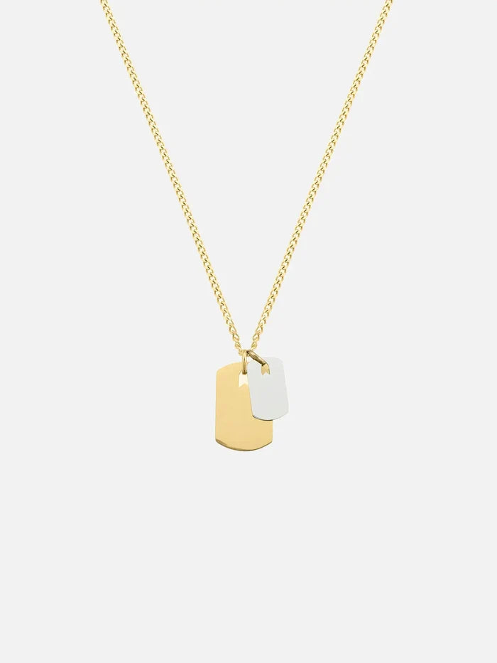 ATOLYEWOLF Gold and Silver Plates Necklace - Necklaces KOLYE