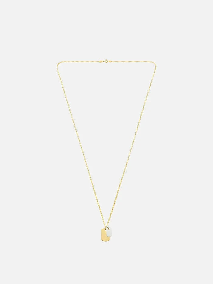 ATOLYEWOLF Gold and Silver Plates Necklace - Necklaces KOLYE