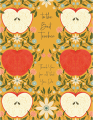 Golden Teacher Thank You Card
