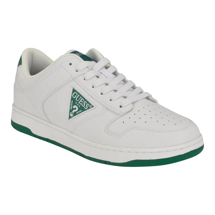Guess Men’s Tiogo Skate-Style Sneakers – White/Green