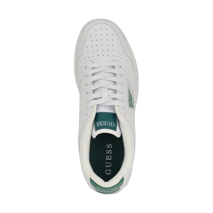 Guess Men’s Tiogo Skate-Style Sneakers – White/Green