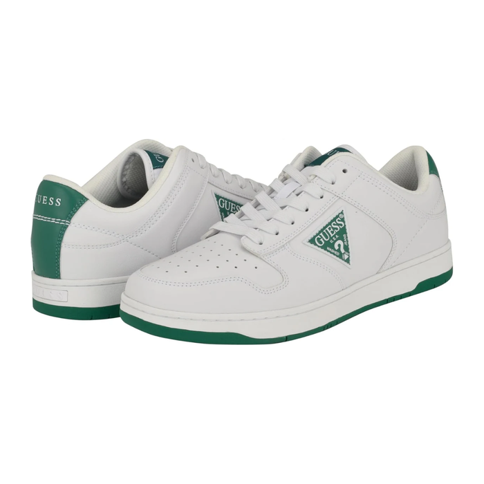 Guess Men’s Tiogo Skate-Style Sneakers – White/Green
