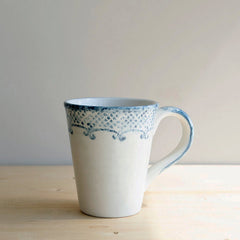Hand-Painted Indigo Ceramic Mug