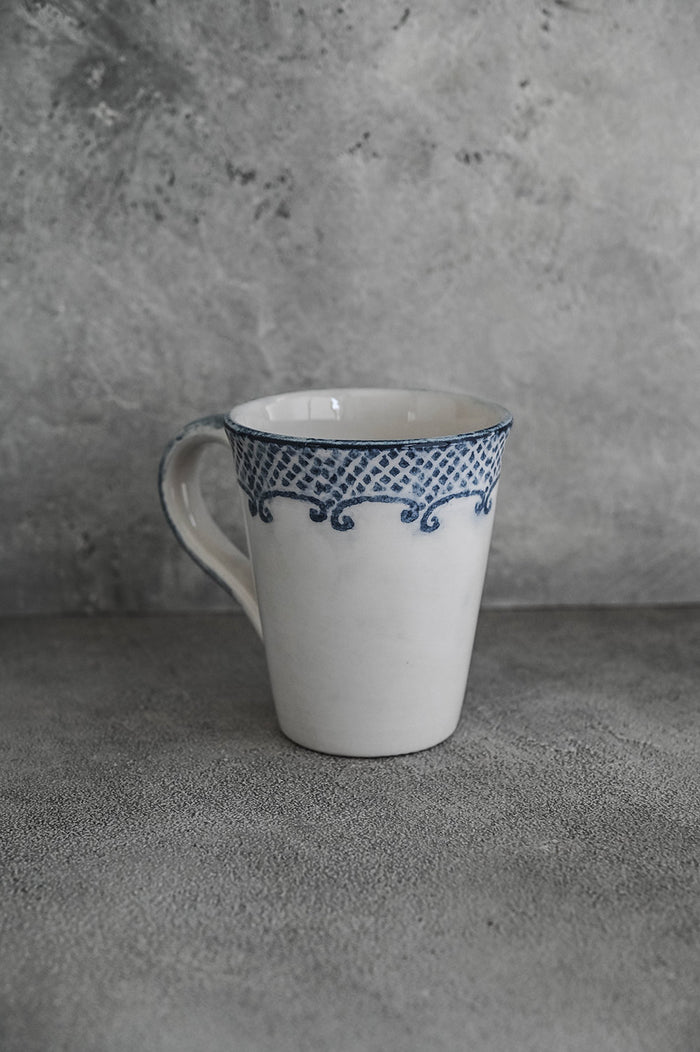 Hand-Painted Indigo Ceramic Mug