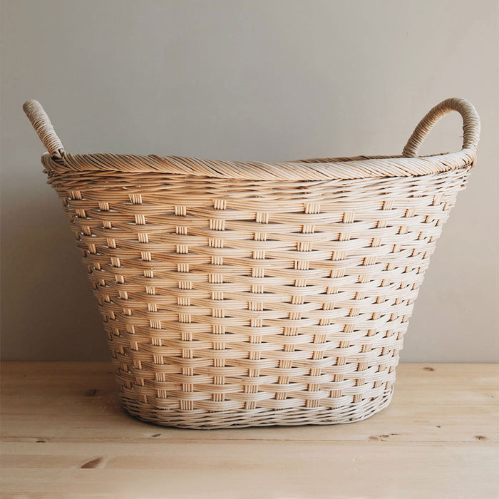 Handwoven Oval Floor Basket - Large
