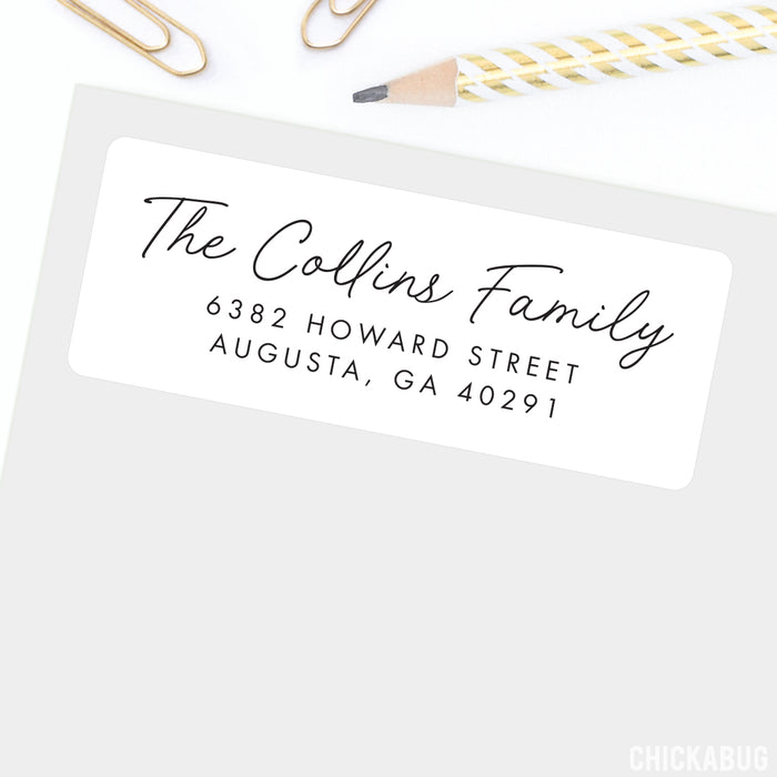 Handwritten Script Address Labels