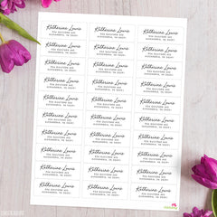 Handwritten Script Address Labels