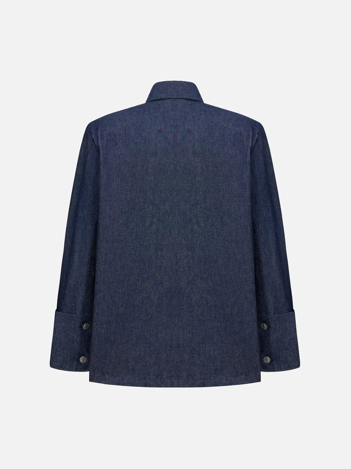 EX DE RUE Haze Denim Kimono Shirt II W – denim, arka görünüm