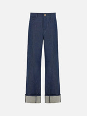 EX DE RUE Haze Kimono Blue Denim Jean II W – blue denim, önden görünüm