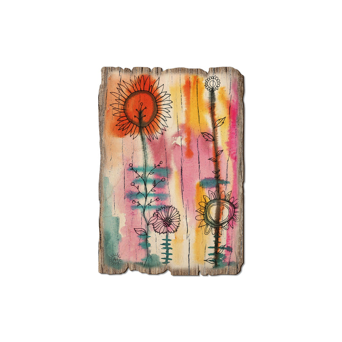 Henning's Pink Orange Flowers - Rustic Edge Postcards & Magnets Rustic Edge Magnet (5pk // $2.80ea)