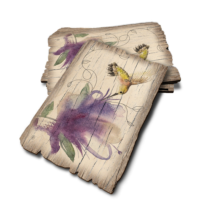 Henning's Purple Pollinator - Weathered Edge Rustic Edge Postcard (5pk // $2.80ea)