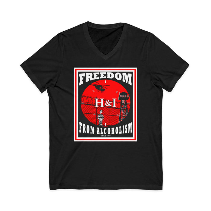 H&I Freedom From Alcoholism AA V-Neck Tee