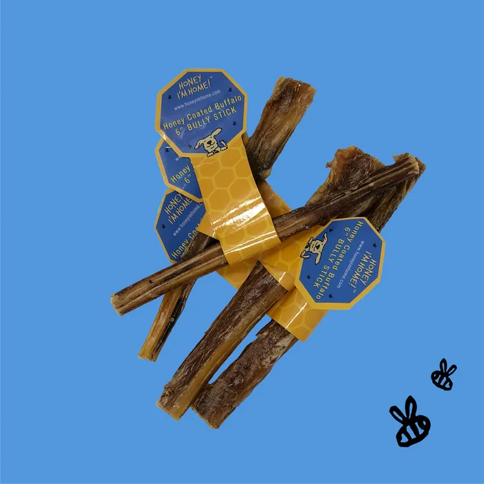 Honey I'm Home- 6" Bully Stick Chew for Dogs