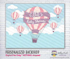 Hot Air Balloon Baby Shower Backdrop