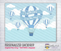 Hot Air Balloon Baby Shower Backdrop