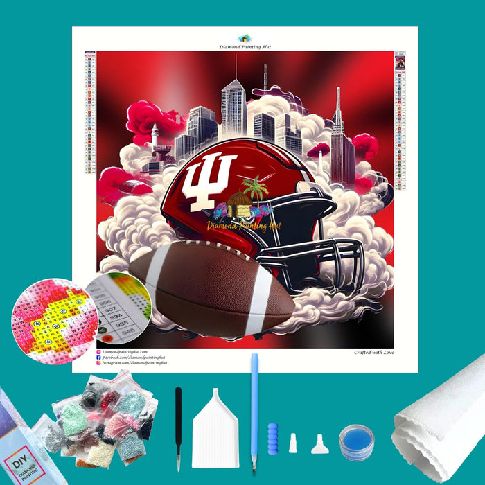 Indiana Football Helmet Diamond Painting