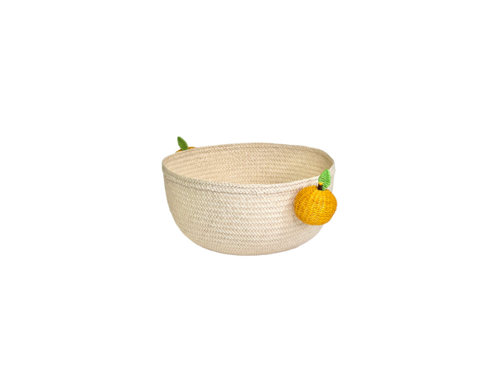 Iraca Raffia Orange Basket