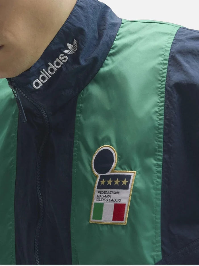 ADIDAS ORIGINALS Italy EQT Track Top – Crew Navy, yaka görünümü
