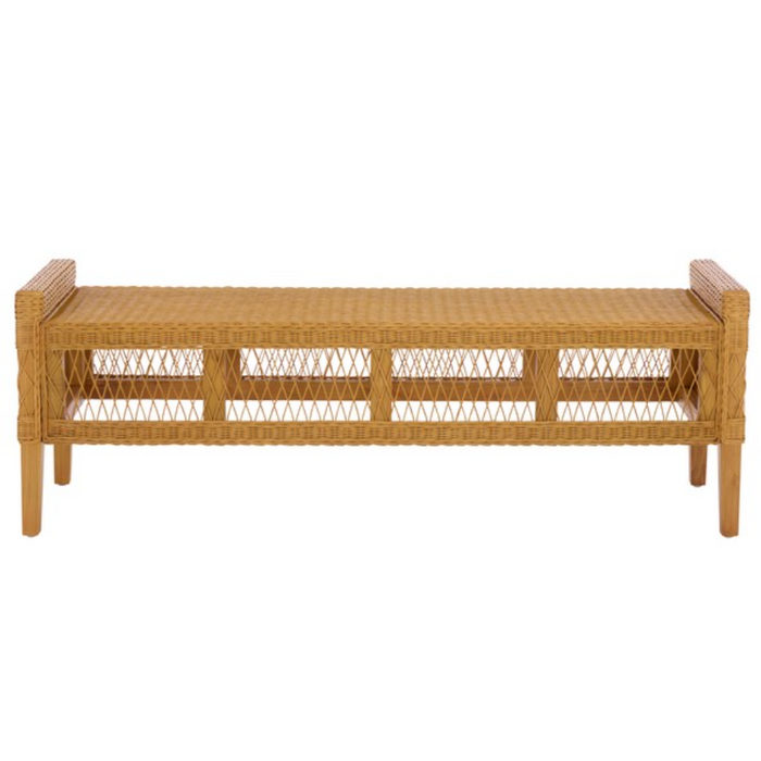 Jimmy Rattan Bench in Natural