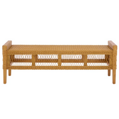 Jimmy Rattan Bench in Natural