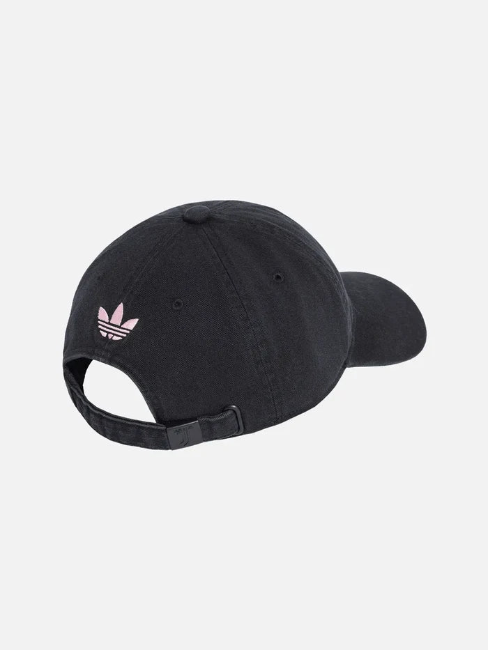 ADIDAS ORIGINALS Juventus Dad Cap - Black – siyah, arka görünüm, pembe logo