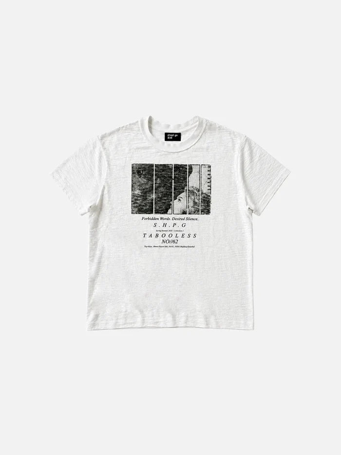 SHOPI GO Kabukicho Printed Slim T-Shirt - White - Kategorize edilmemiş T-SHIRT