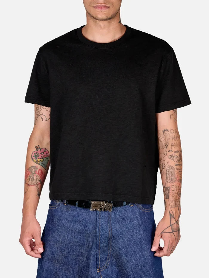 shopi go Kabukicho Slim T-Shirt – siyah, ön görünüm