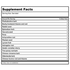 Kan Herb Traditionals Prostate Support 1 Ounce - Supplement Facts panel