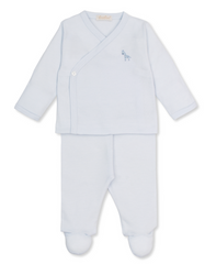 Kissy Kissy Footed Pant Set in Light Blue Jungle Hang Out