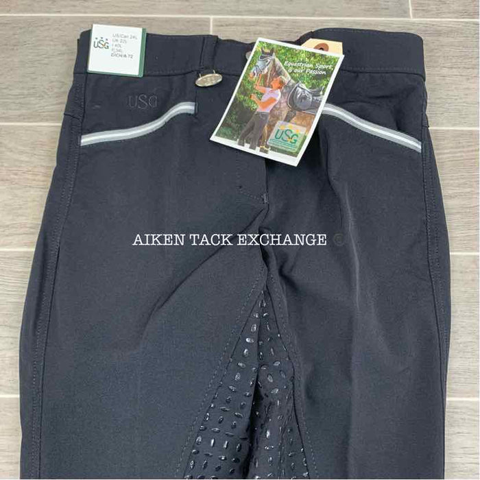 KL Select USG "Ava" Silicone Full Seat Breeches, Size 24 L