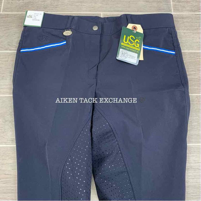 KL Select USG "Ava" Silicone Full Seat Breeches, Size 30 L