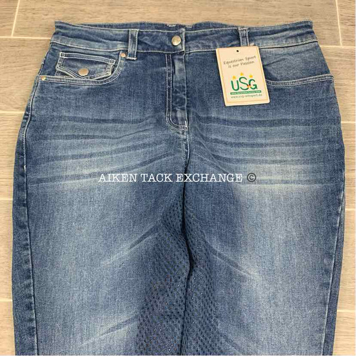 KL Select USG Marina Silicone Full Seat Breeches, Size 26