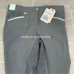 KL Select USG "Meghan" Silicone Full Seat Breeches, Size 30 R