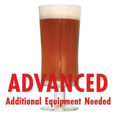 La Petite Orange in a tall glass with an All-Grain caution in red text: "Advanced, additional equipment needed"