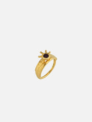 JEWELS FOR JOY Lal Taşlı Altın Kaplama Yüzük - Gerbe - Rings YÜZÜK