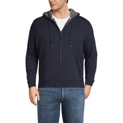 Lands' End Men's Serious Sweats Full Zip Hoodie - Navy