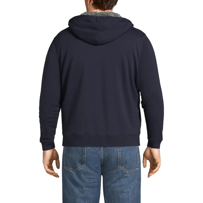 Lands' End Men's Serious Sweats Full Zip Hoodie - Navy