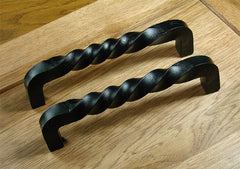 Large Twisted Iron Door Pull - Barn Door Handle - Wild West Hardware