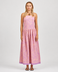 Lilac Shell Midi Dress
