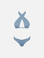LUCID Lily Bikini Set – açık mavi, iki parçalı, önden görünüm