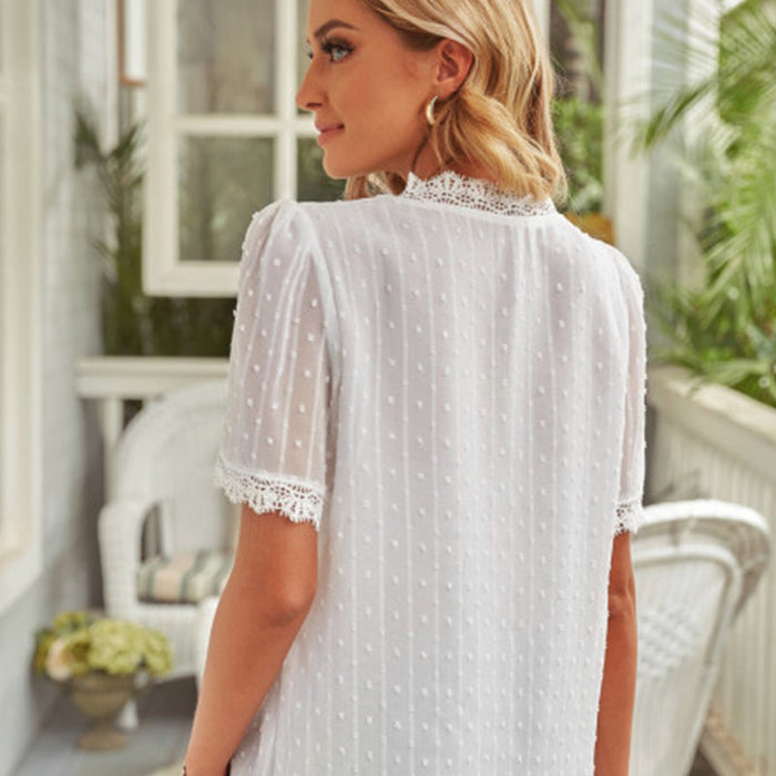 Lilyrhyme™ Sexy Lace V Neck Top