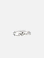 JEWELS FOR JOY Lima Stacker Ring – gümüş, üstten görünüm