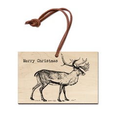 Line Art Reindeer - Holiday - Classic Edge