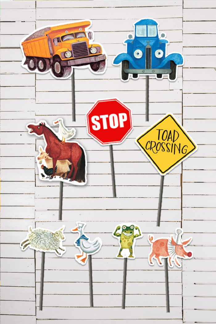 Little Blue Truck Birthday Party Centerpiece - Jolly Owl Designs