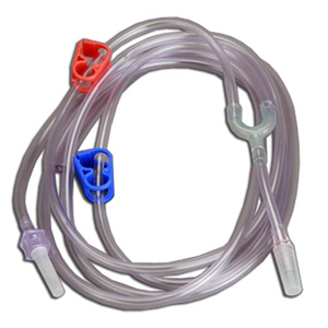 Equine long Y flush tubing with foley adapter  60"