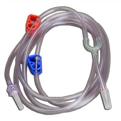 Equine long Y flush tubing with foley adapter  60"