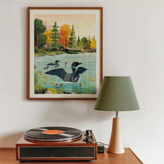 Loons on the Lake Print