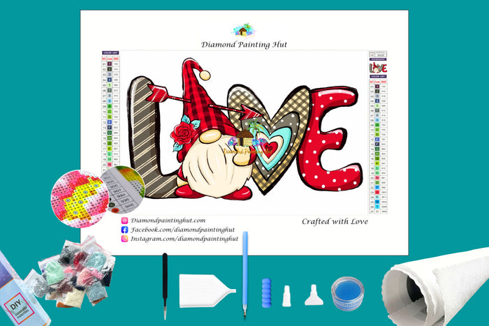 Love Arrow Gnomes Diamond Painting