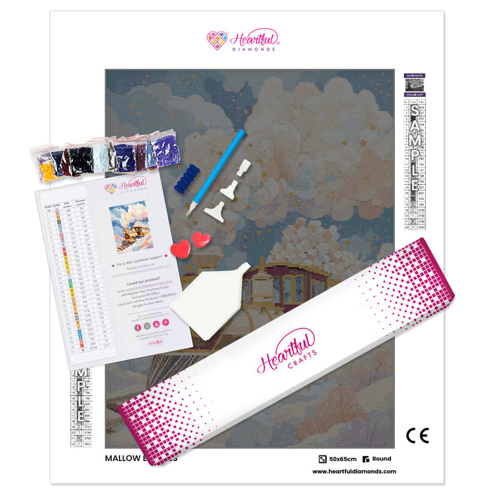 Mallow Express Diamond Painting Kit-50x65cm (20x26 in)-Heartful Diamonds